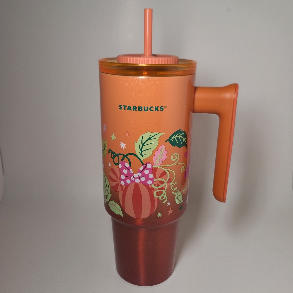 Disney Parks x Starbucks Mickey Pumpkin PSL Handle Tumbler 2025